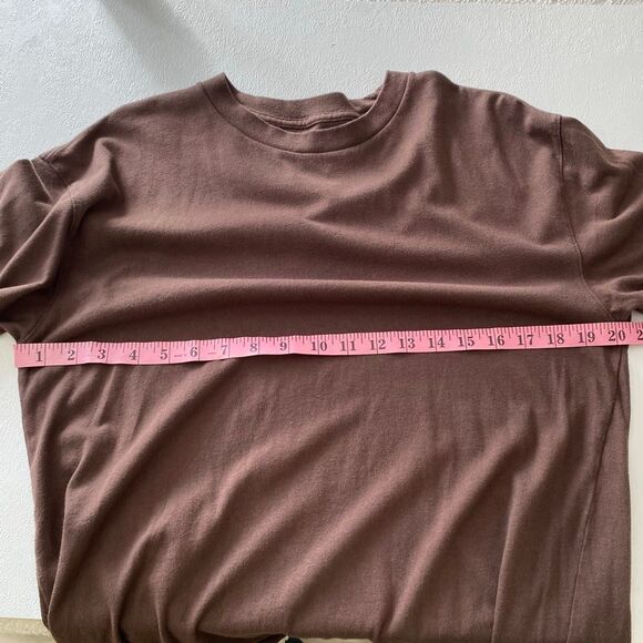 Abercrombie & Fitch Brown Relaxed Fit Tee M Soft A&F Essentials Minimalist Unise - Picture 5 of 5